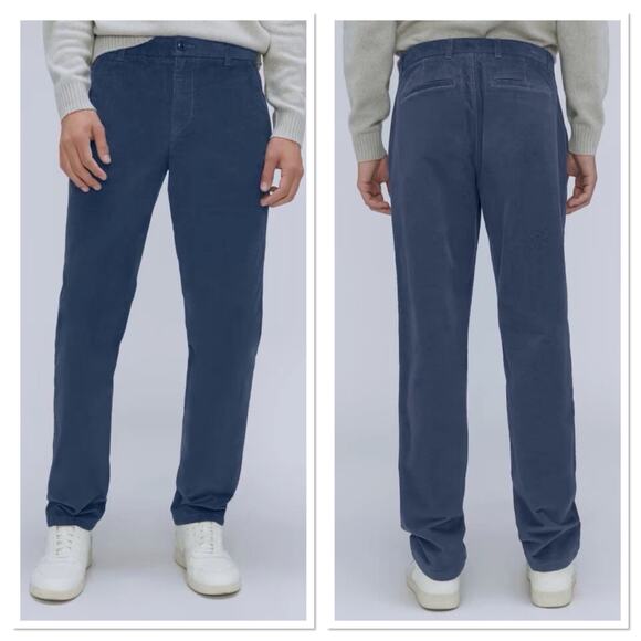 Everlane Blue Uniform Straight Fit Corduroy Pants Organic Cotton Size 30x30 - Picture 2 of 9